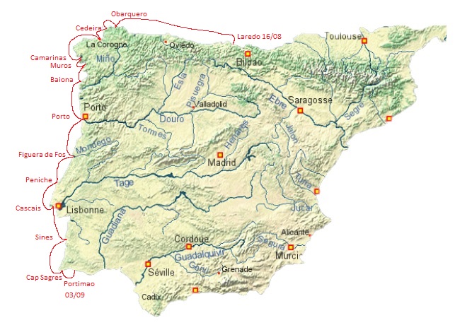 Voyage de Susanna Carte